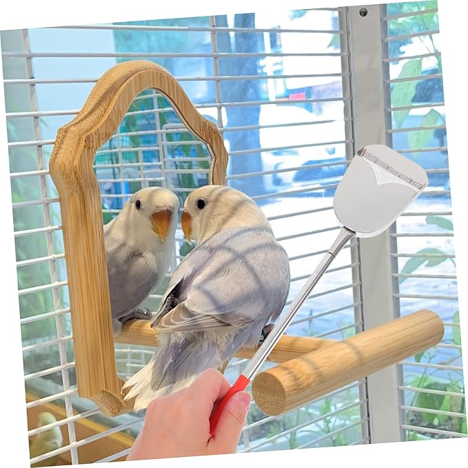 MERRYHAPY 2pcs Bird Cage Cleaning Brush Set Versatile Cage Cleaner with Droppings Scoop and Brush for Efficient Pet Care Accessories