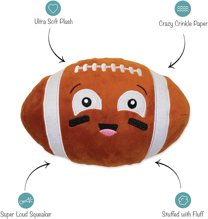 Fringe Studio Plush Dog Toy, I Wanna Be A Baller, Pet Shop Collection (289885)