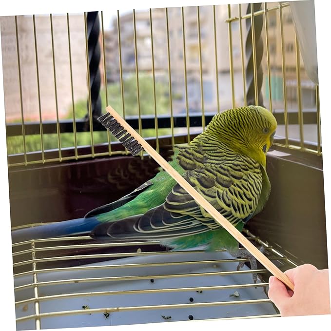 Toyvian 2pcs Efficient Bird Cage Cleaning Brush for Birds Small Pet Cages Cleaner Brush Droppings Pet Cleaning Kit Poop Cleaner