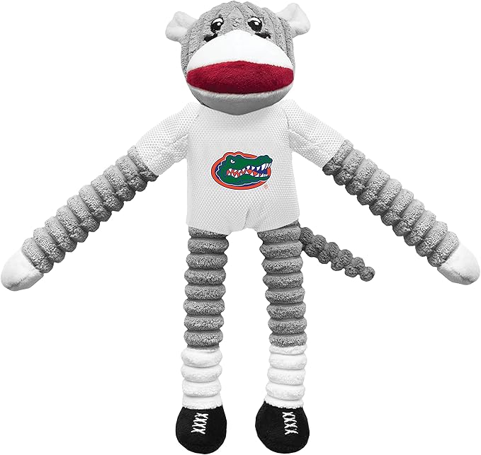 Littlearth NCAA Unisex NCAA Sock Monkey and Flying Disc Pet Toy Combo Set