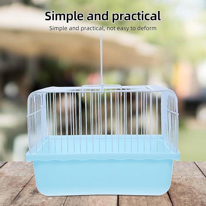 Yardwe Portable Bird Travel Cage Lightweight Plastic Carrier for Parakeets Lovebirds and Small Animals Durable Material for Travel and Comfortable Living Environment