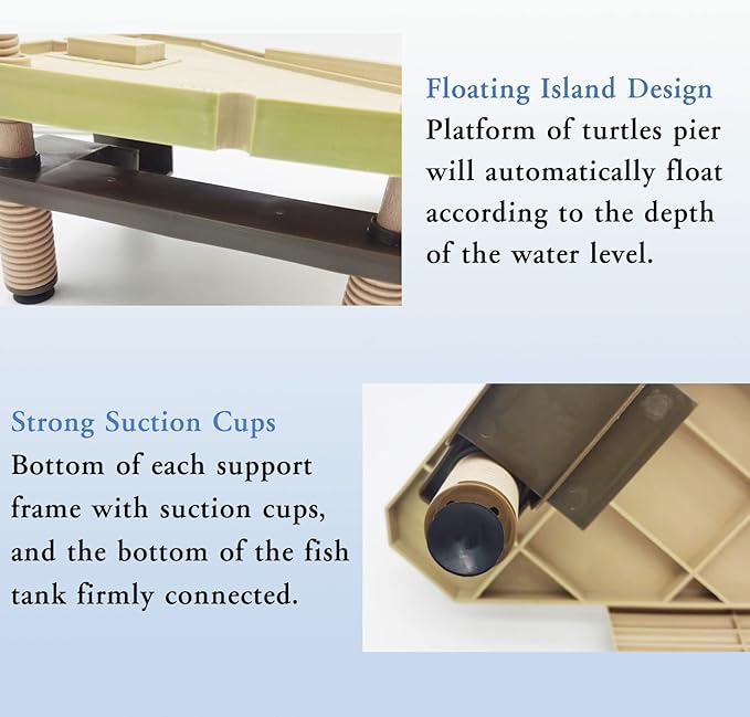Tfwadmx Turtle Basking Platform, Floating Turtle Dock, Turtles Platform for Aquarium, Aquatic Juvenile Turtles, Frogs, Crabs