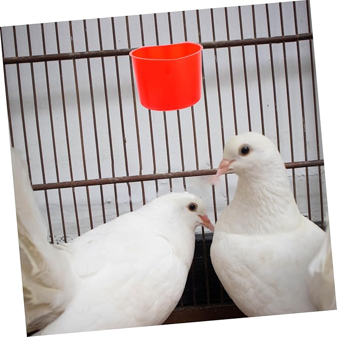 4Pcs Thickened Hanging Bird Cage Feeding Cups Space Saving Pet Water Bowls for Small Animals Easy Installation for Birds and Rabbits