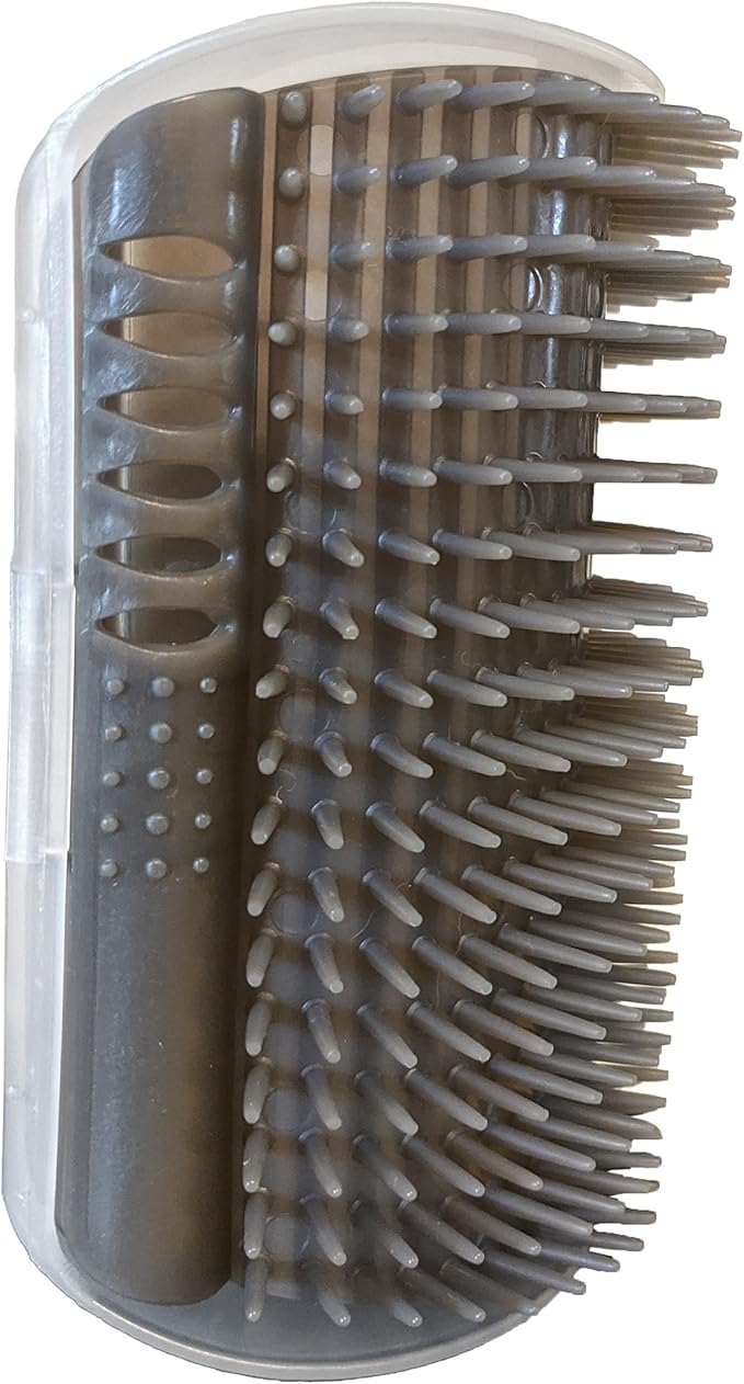 SPOT Naturals Silver Vine Cat Self Groomer, Includes Silver Vine and Catnip Blend and Easily Mounts to Any Corner of Your House, Quick Cleaning