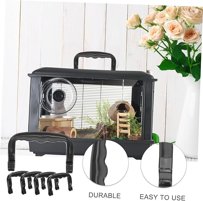 HANABASS 5pcs Portable Plastic Bird Cage Handle Ergonomic Pet Crate Lifting Handle for Outdoor Use Lightweight Design for Easy Carrying Suitable for Pets