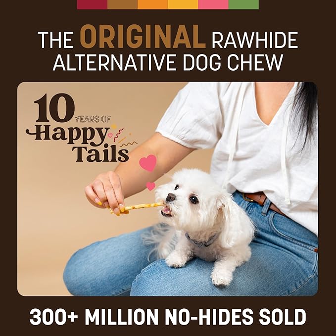Earth Animal No Hide Stix - Long Lasting Rawhide Free Small Dog Chews Sticks, Venison - 80 Count Extra Value Pack