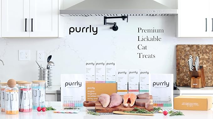 Purrly Lickable Wet Cat Treats Healthy Grain-Free Chicken Variety Pack (18 Count) Squeezable Creamy Purée with Human-Grade Protein Functional Nutrients Non-GMO No-Artificial-Additives Low-Phosphorus