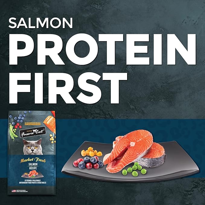 Fussie Cat Market Fresh Salmon Recipe, Dry Cat Food, 3.5lb Bag