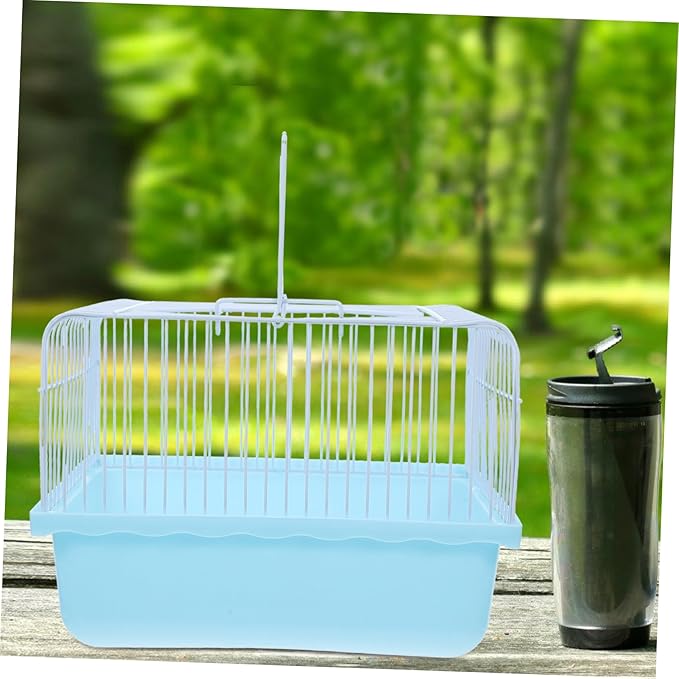 LIOOBO Lightweight Portable Bird Cage for Parakeets and Lovebirds Convenient Travel Carrier for Small Animals Easy to Clean Material for Home and Travel Use