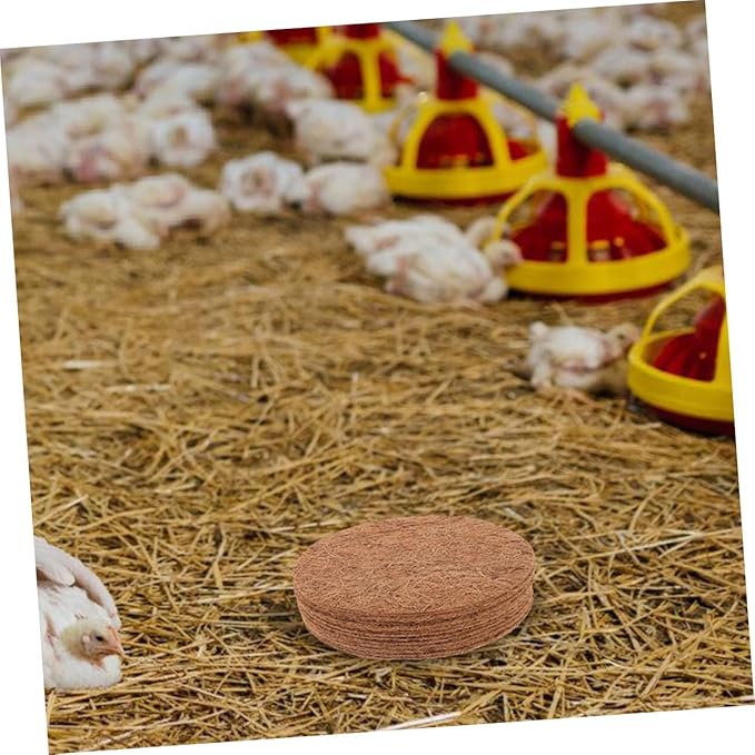 10pcs Coconut Fiber Pads Pigeons Nesting Pad Small Animals Nesting Material Washable Bird Cage Liners for Chicken Parakeet Cage Accessories