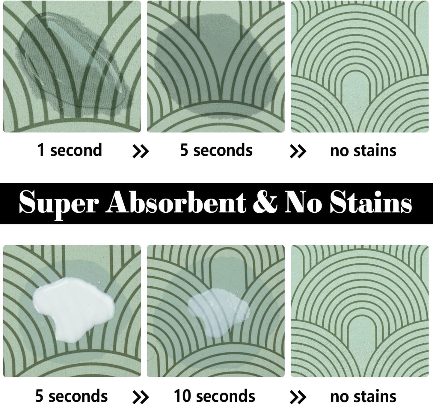 Dog Food Mats for Floors Absorbent, Pet Cat Food Mat - Quick Dry Dog Bowl Mats for Food and Water, Eco-Friendly Boho Pet Supplies