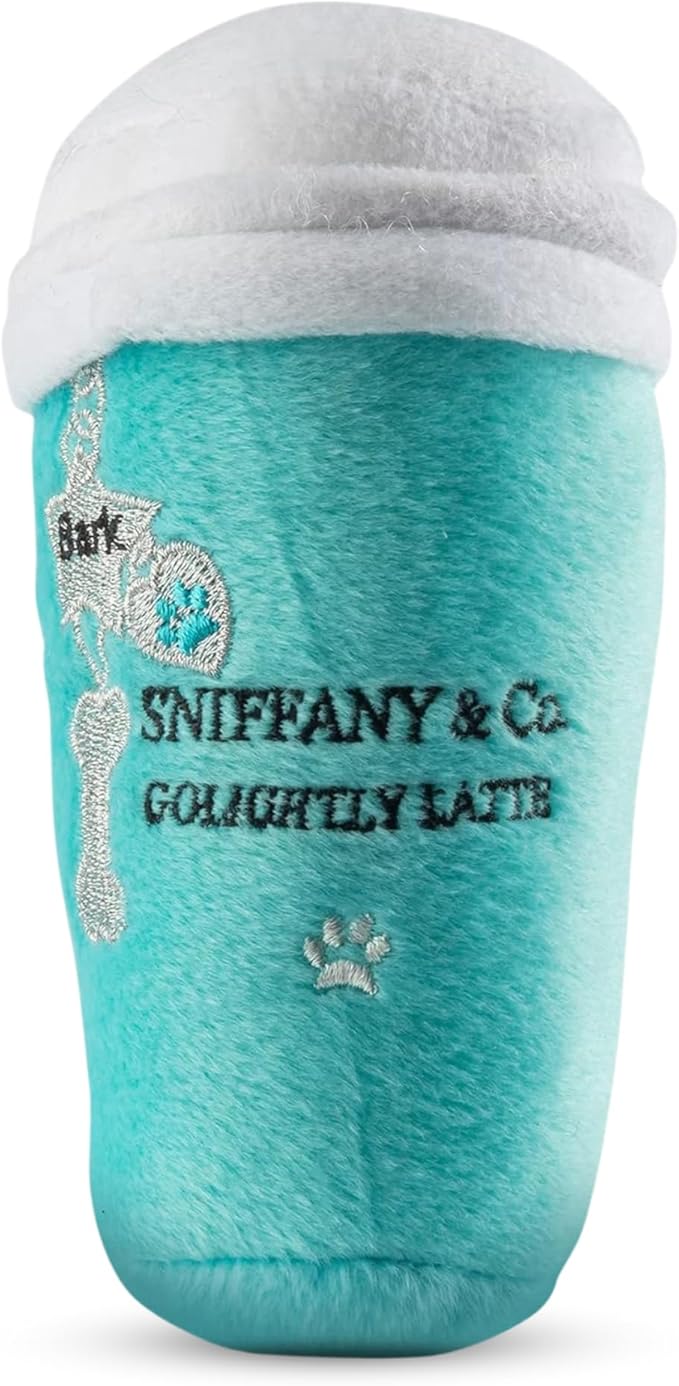 Dog Diggin Designs Nouveau Haute Coffee Station Collection | Unique Squeaky Parody Plush Dog Toys – Baristas Needed!