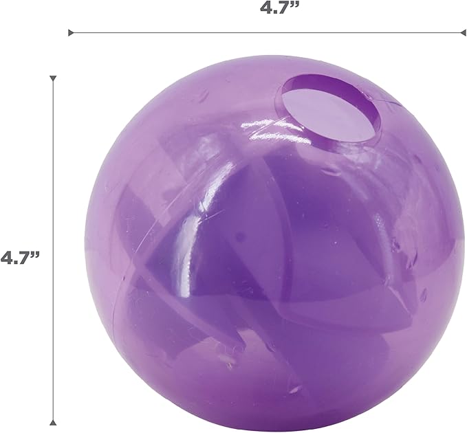 Outward Hound Orbee-Tuff Mazee Interactive Dog Puzzle Toy, Treat Dispensing Slow Feeder Ball, Purple, 4.7-Inch