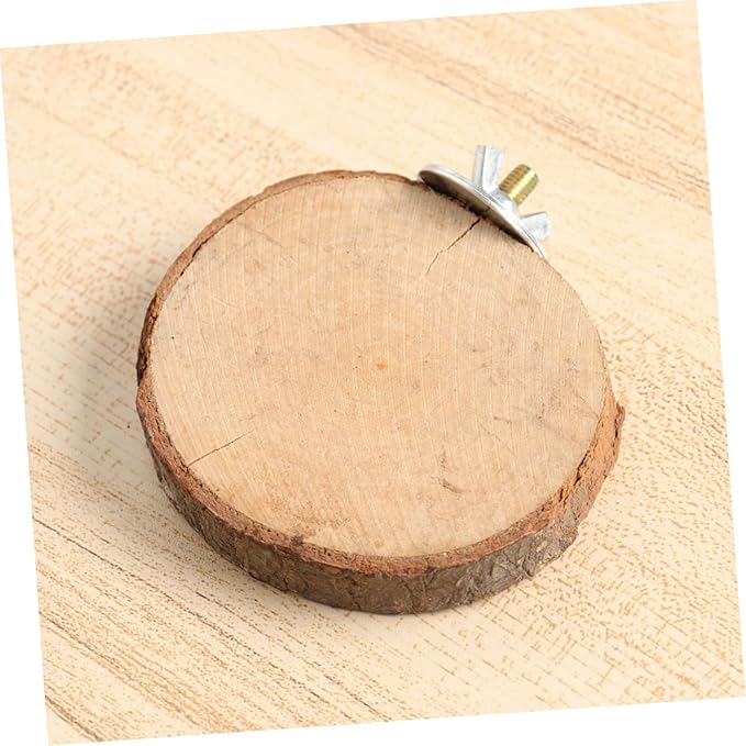 Wooden Bird Perch Platform for Parrots Round Station Board Branch Perches for Bird Cages and Hamsters