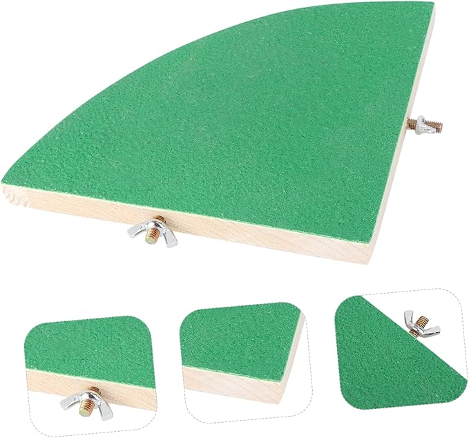 WOONEKY Frosted Wooden Pet Platform for Small Animals Chew- for Parrots Hamsters and Squirrels