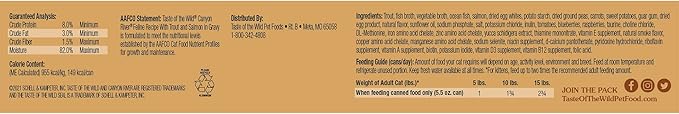 Taste of the Wild Canyon River Feline Recipe with Trout & Salmon in Gravy Canned Cat Food, 5.5-oz, Case of 24