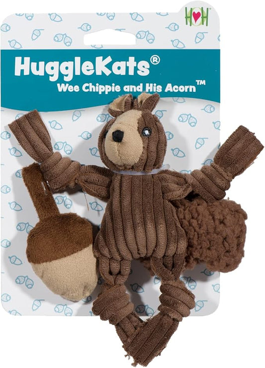 HUGGLEKATS Wee CHIPPIE and HIS Acorn CAT Toy, 2 Count