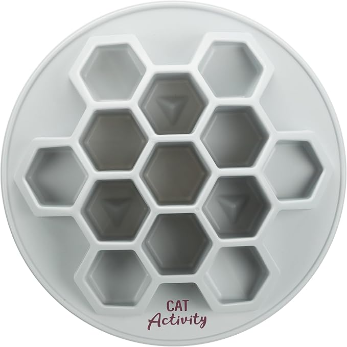 TRIXIE Slow Feeder Hive XXL, Cat Bowl, Cat Food Plate, Pet Feeding Bowl
