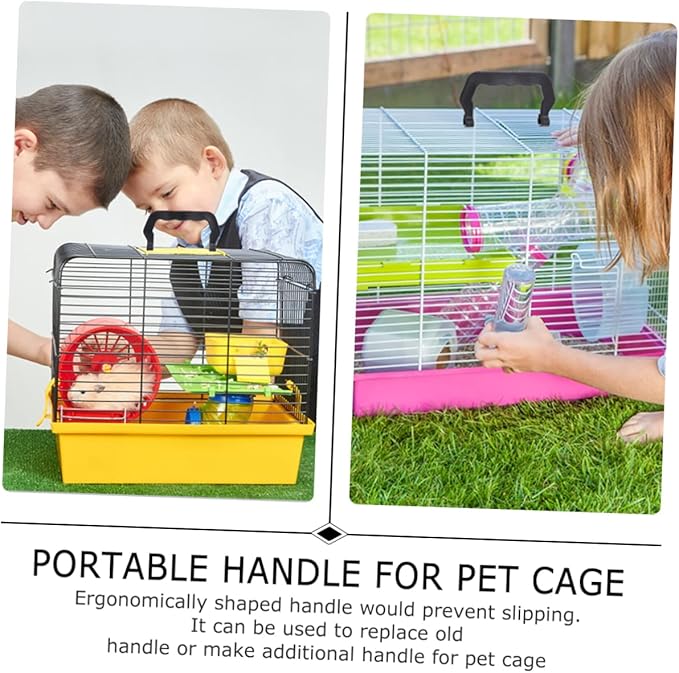 VANZACK 20pcs Detachable Pet Cage Handles Portable Plastic Carry Handles for Bird Cages Easy Installation Comfortable Grip for Outdoor