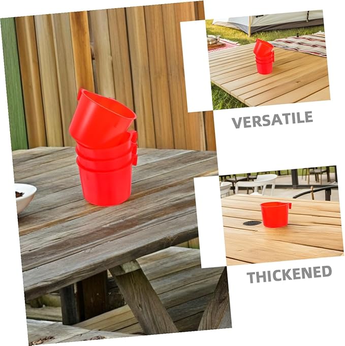 OUNONA 8pcs Hanging Plastic Bird Cage Feeding Bowls 8.3x8.3x6cm Thickened Water and Food Cup for Rabbits Small Animals Pet Feeding Equipment