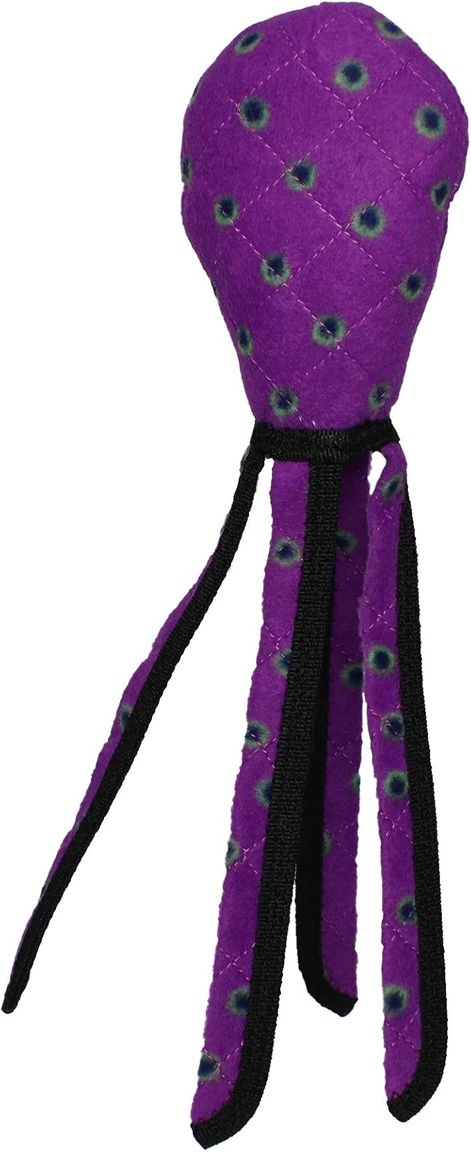 TUFFY - World's Tuffest Soft Dog Toy - Ocean- Squeakers - Multiple Layers. Made Durable, Strong & Tough. Interactive Play (Tug, Toss & Fetch). Machine Washable & Floats. (Squid Purple, Large)