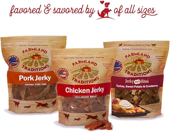 Farmland Traditions USA Made 2 lb. Pork Jerky Dog Treats