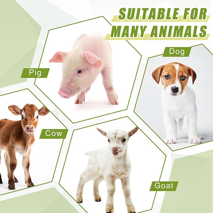 Threlaco 7 Pacifier Small Animal Milk Feeder 10 L / 338.18oz Puppy Lamp Goat Milk Feeder Farm Water Bottle Dispenser Animal Drinking Equipment for Professional Breeding