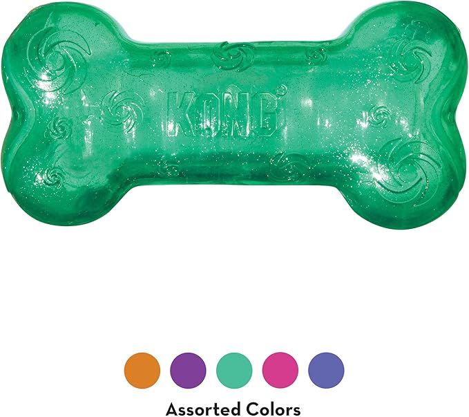 KONG Squeezz Crackle Bone, Large(colors may vary)