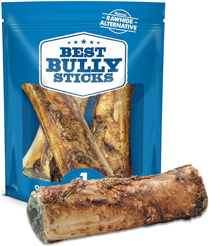 Best Bully Sticks Marrow Bones - 3 Count (Pack of 1) - USA Packed, Healthy Snack, Grass-Fed Beef, Long-Lasting, Great for Large Breeds