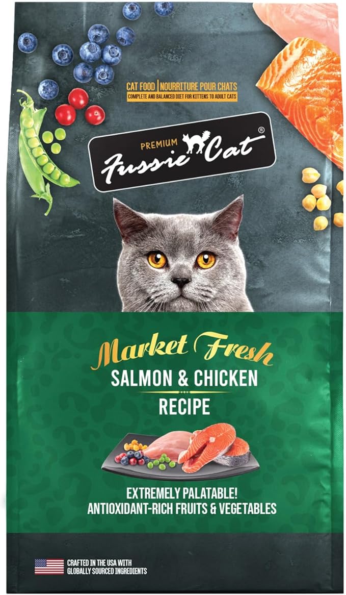 Fussie Cat Market Fresh Salmon & Chicken Recipe, Dry Cat Food, 10lb Bag