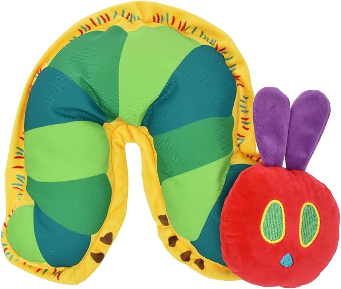 Multipet Eric Carle Very Hungry Caterpillar Crinkle Flattie 7" Dog Toy
