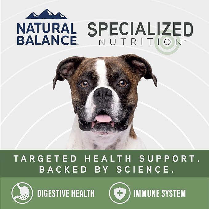 Natural Balance Specialized Nutrition Dry Dog Food with Lamb and Oatmeal for Dogs, Digestive & Immune Health Food, Natural Ingredients with Added Vitamins & Minerals - 22 lbs