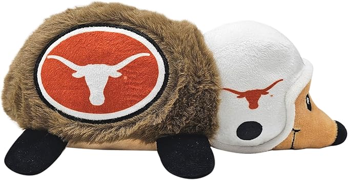 NCAA Texas Longhorns Plush Hedgehog Toy for Dogs & Cats, Cool Soft Pet Toy for Fun and Interactive Play, Dog Chew Toy with Squeaker, Licensed Hot Pet Toy