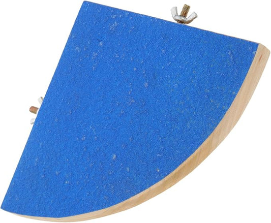Fan Shape Frosted Wooden Small Pet Platform for Hamsters Gerbils Mice Parrots Chew-Resistant Cage Decoration