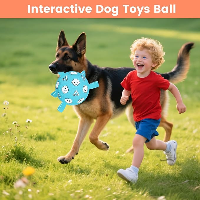 Dog Toys Soccer Ball with Straps, Dog Soccer Ball with Tabs, Dog Toys for Tug of War, Floating Water Puppy Toys for Indoor/Outdoor – Fun Dog Birthday Gift for Small Medium Dogs, 6 Inch