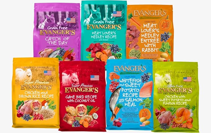 Evanger's Super Gamebird Recipe with Coconut Oil Dry Dog Food – 4.4 lb Bag – Hypoallergenic Duck & Turkey Formula – Grain-Free, Supports Digestive & Coat Health