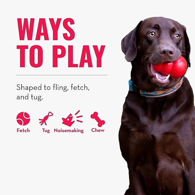 KONG Shakers Luvs Elephant - Long Body for Fetch and Tug - Blue (Large)