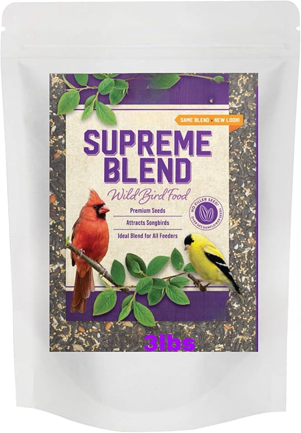 REOT Supreme Blend Wild Bird Food, 3 lb Bag – Premium Seed Mix for Year-Round Backyard Feeding
