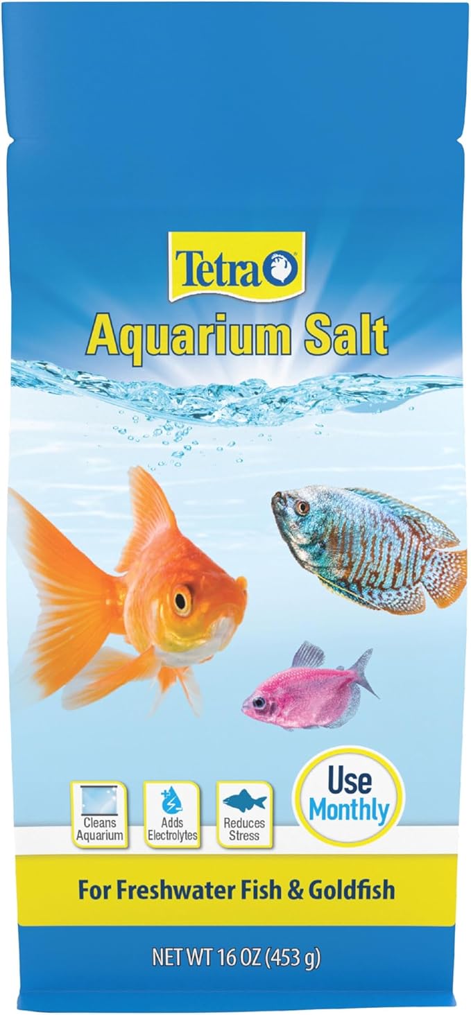 Tetra Aquarium Salt for Freshwater Fish Tanks, 16 Ounces, Salt for Tropical and Goldfish Aquariums Enhances The Health of Your Aquatic Pets