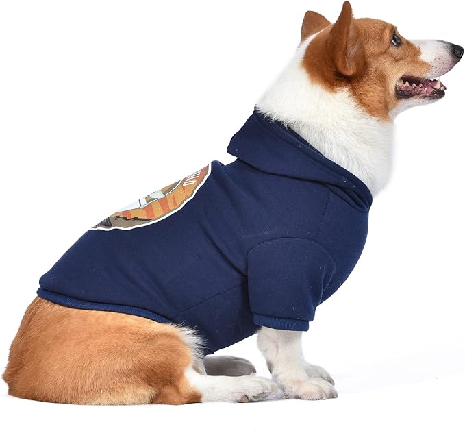 Star Wars for Pets The Mandalorian The Child Grogu Dog Hoodie with Leash Attachment Hole - Pet Outerwear for Dogs - Officially Licensed Dog Apparel & Accessories, Navy, Size Small