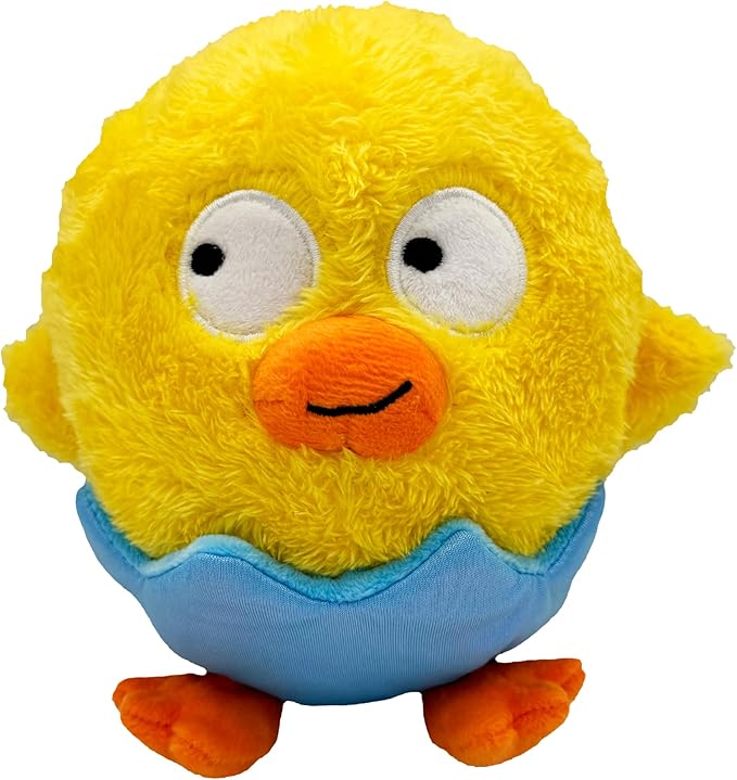 Huxley & Kent Funny Dog Toy w/Squeaker – Power Plush Squeaky Dog Toys for Small, Medium & Large Dogs – Soft Stuffed Animal for Indoor Play & Fetch - Chick-a-Dee, Small