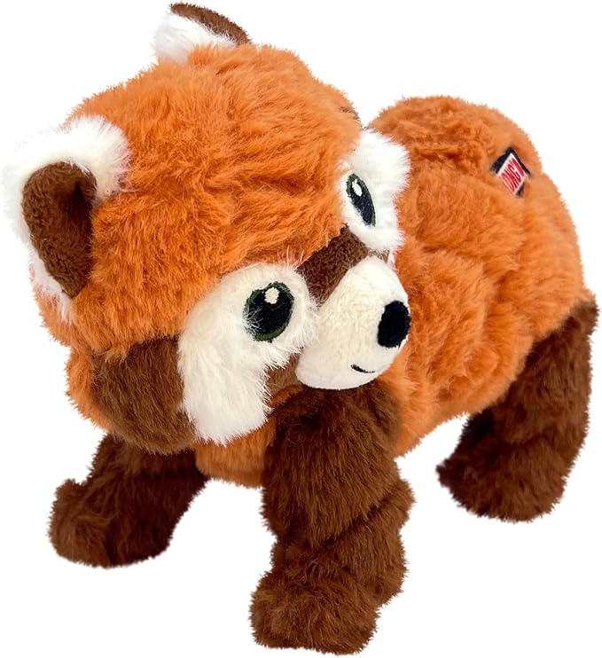 KONG Scampers Wildlife Plush Dog Toy with Low Tone Squeaker (Lemur/Red Panda Combo)