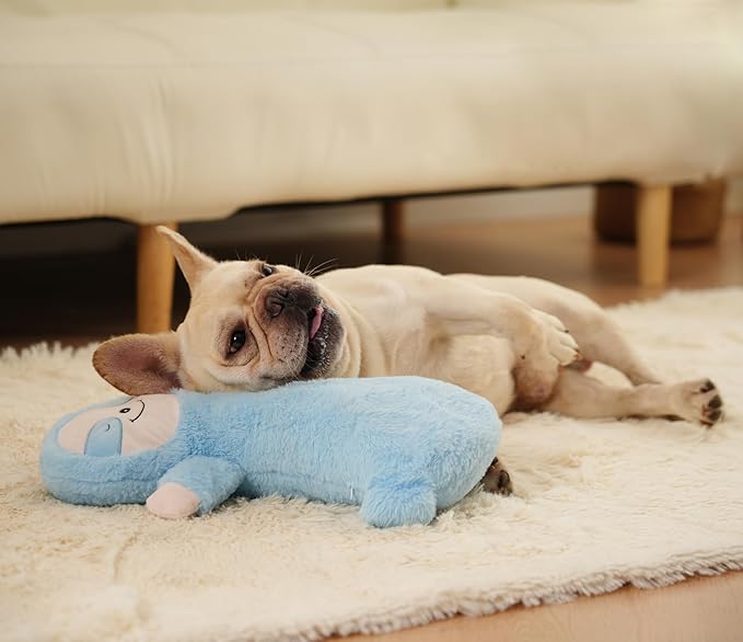 HushHarbor Puppy Heartbeat Toy Pillow, Anxiety Relief Sleep Aid, Sloth-Shaped Protects Neck Dog Plush Toys,Cat Neck Pillow & Pet Calming