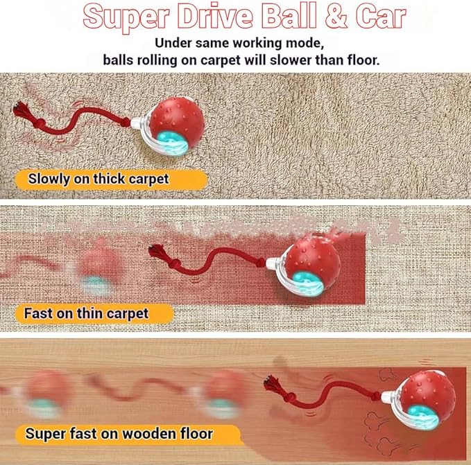 2026 New Dog Toy, Interactive Fast Moving Toys Balls with Birdsong, 360° Smart Automatic Rolling Electric Dog Ball Toy with Rope for Dogs and Cat Indoor Play (Mix)