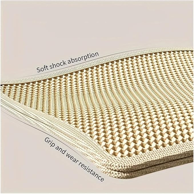 1Pc Large Size Cat Litter Honeycomb Double Layer Design,Urine Waterproof,Easy Cleaning,Scatter Control,Stay Clean(Khaki,M-55X75cm)