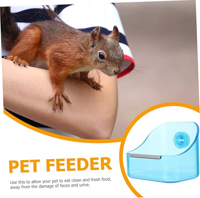 UPKOCH 1pc Plastic Small Pet Feeder Bowl for and Small Animals Fixed Cage Bowl Design for Easy Feeding and Drinking Lightweight and Comfortable Height for Your Pets