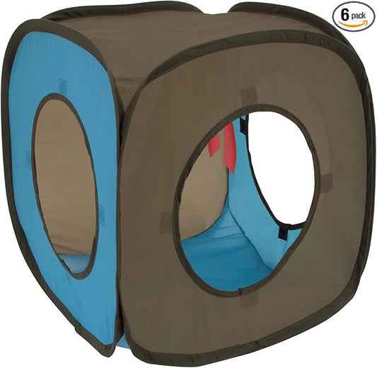 Kitty City Pop Open Rolling Cat Cube, Tunnel, Litter Box (Pack of 6)