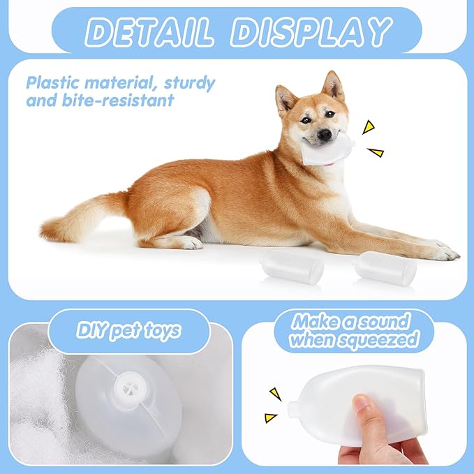 Deekin 60 Pcs Large Replacement Squeakers for Dog Bulk Pet for Repair Squeaky Cat Fix Noise Maker Insert Supplies (Classic)