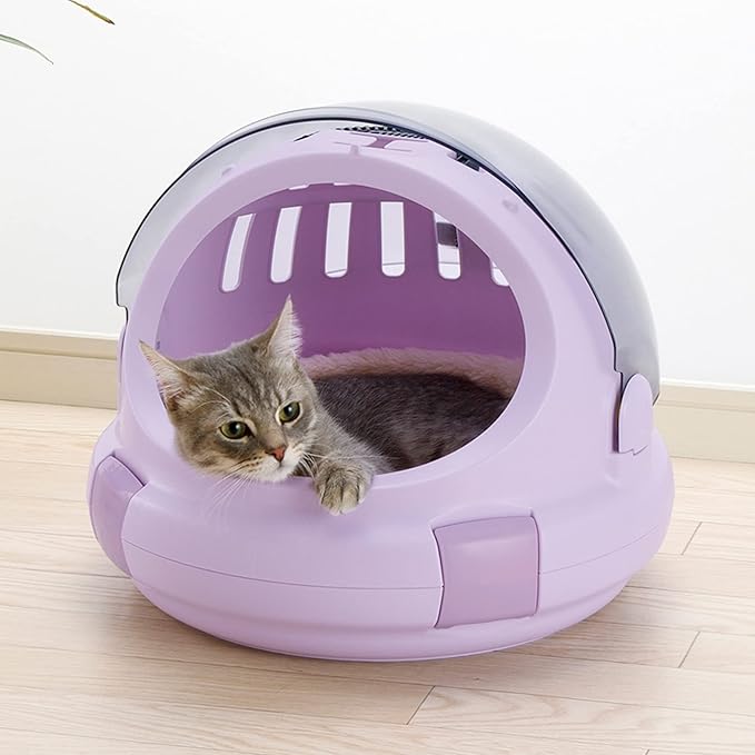 Richell Space Capsule Pet Carrier & Bed, Travel Carrier for Small Dog and cat