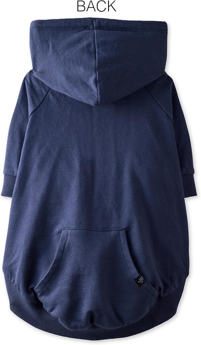 Pet Passion Rocky II - The Extra Comfy Hoodie, Organic Cotton and Recycled Poly Dog Hoodie Pet Coat Sweater for Small, Medium, Large Dogs, Navy, XX-Large